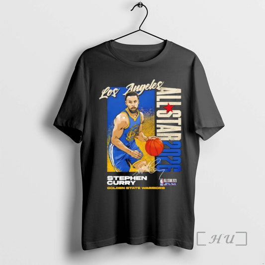 Officials Steph Curry Golden State Warriors 2026 Nba All Star Vertical Signature Premium T Shirts