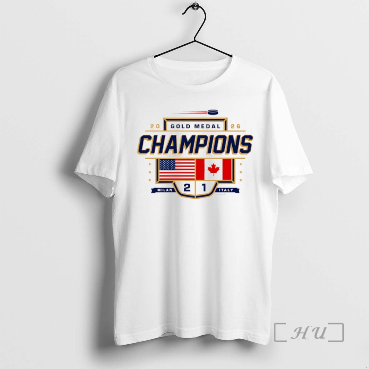 Officials Team Usa Hockey Gold Medal Champion 2 1 Score