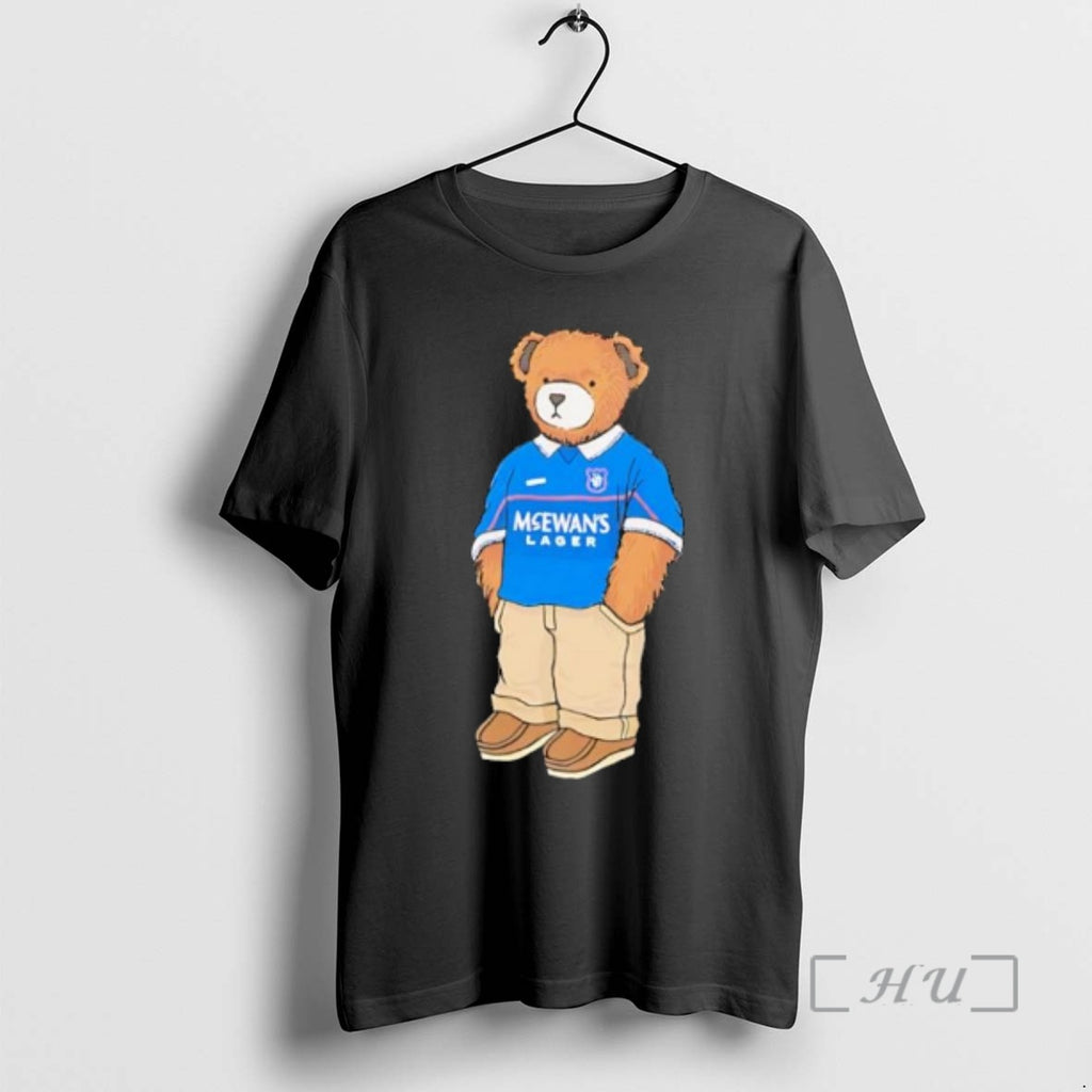 Officials Teddy Bear Wearing Blue Mcewans Lager Rangers Football