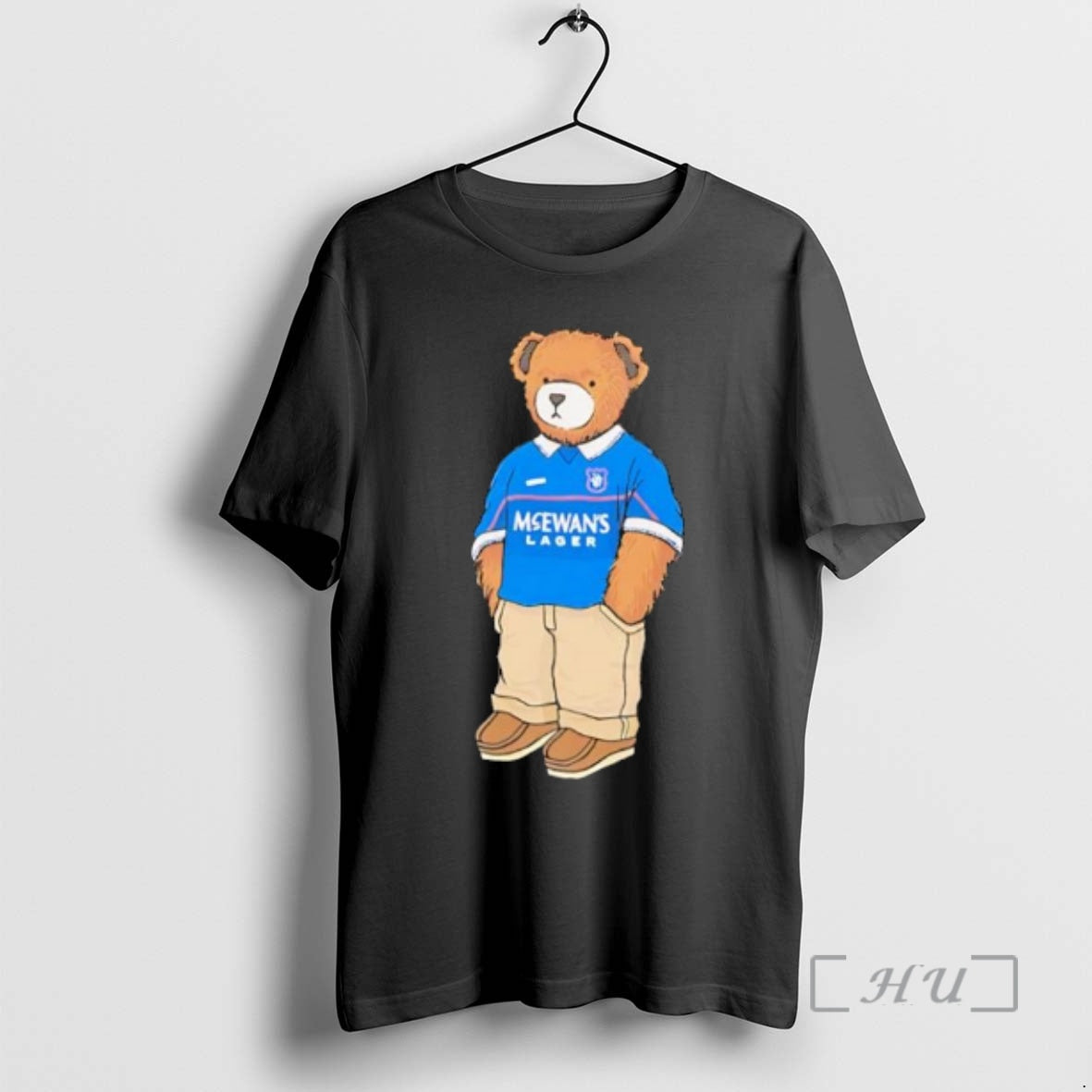 Officials Teddy Bear Wearing Blue Mcewans Lager Rangers Football
