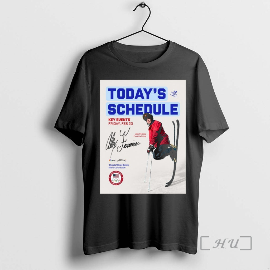 Officials Todays Schedule Key Events Feb 20 Alex Ferreira Freestyle Skiing Signature Premium T Shirts