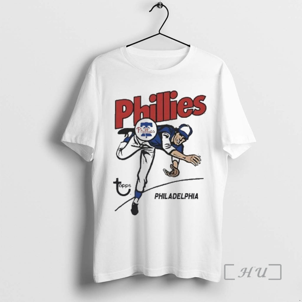 Officials Topps Philadelphia Phillies Baseball Pitcher Logo Graphic