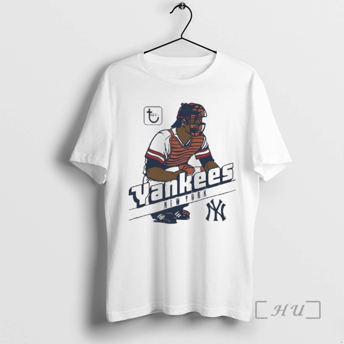 Officials Topps Yankees New York Catcher Ny Logo Graphic