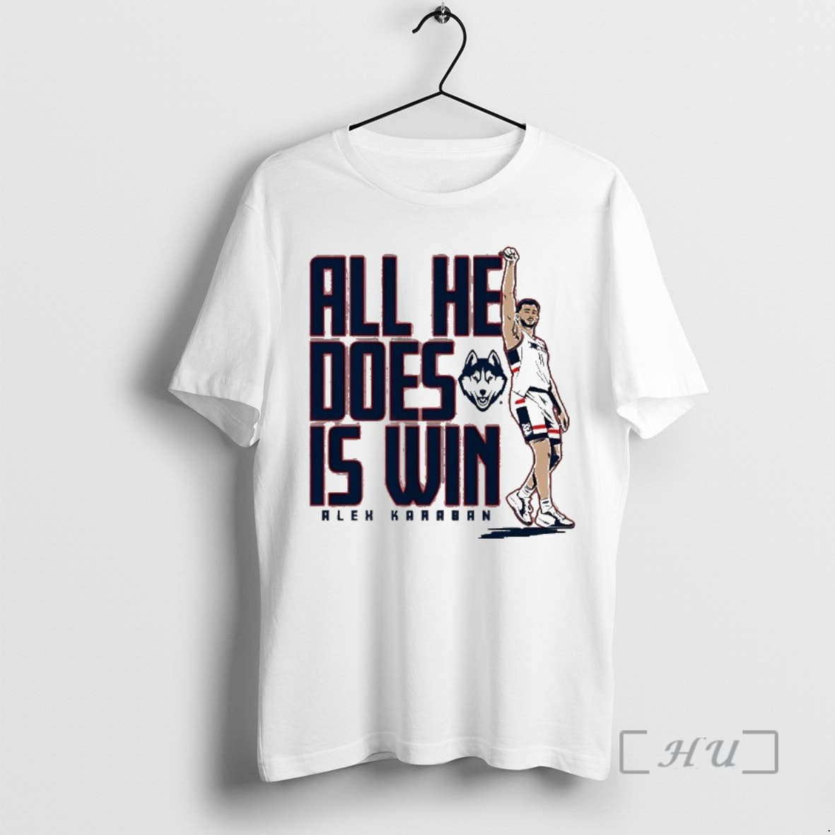 Officials Uconn Huskies Basketball Alex Karaban All He Does Is Win Premium T Shirts Sweater