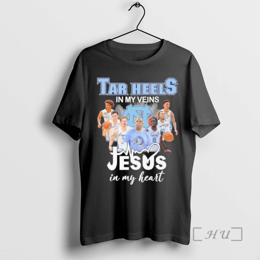 Officials Unc Mens Basketball In My Veins Jesus In My Heart Premium T Shirts Sweater