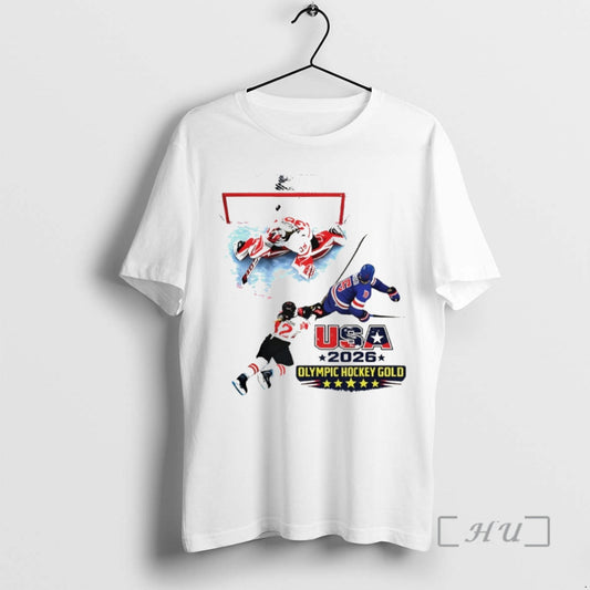 Officials Usa Hockey Olympic Hockey Gold Milano Cortina 2026 American Vintage Premium T Shirts Sweater
