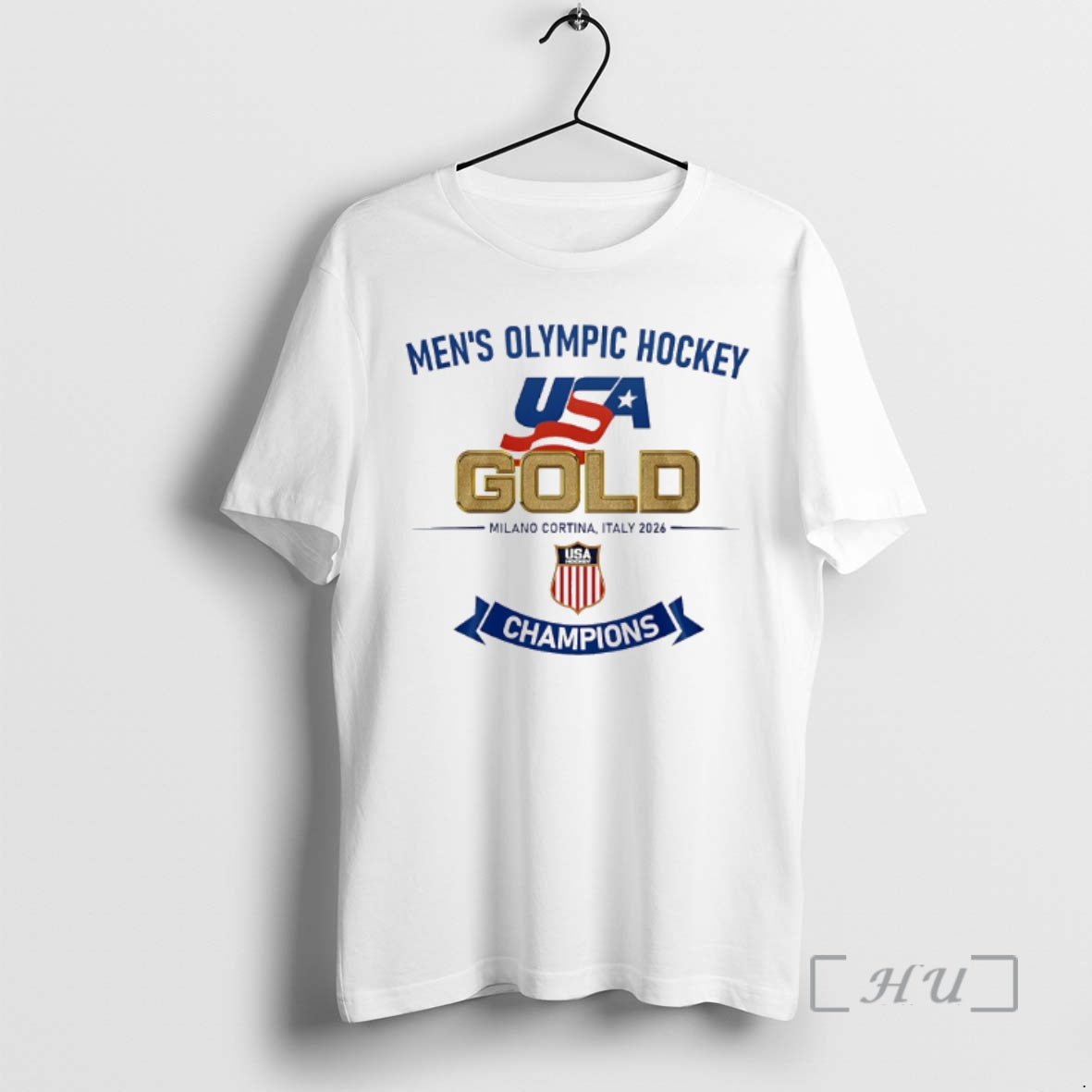 Officials Usa Mens Olympic Hockey Gold Champions Logo