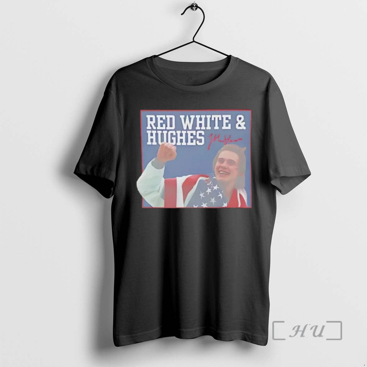 Officials Usa Hockey Red White And Jack Hughes Signature