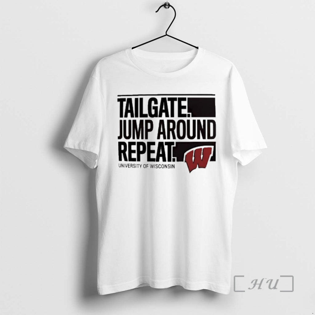 Officials Wisconsin Badgers University Tailgate Jump Around Repeat