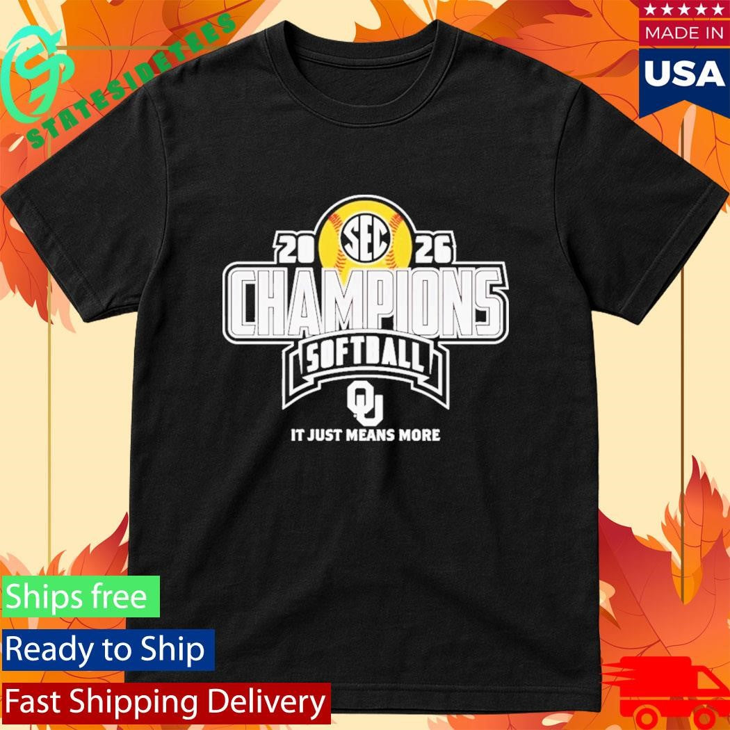 Oklahoma Sooners 2026 SEC Regular Season Softball Champions Locker Room Shirt