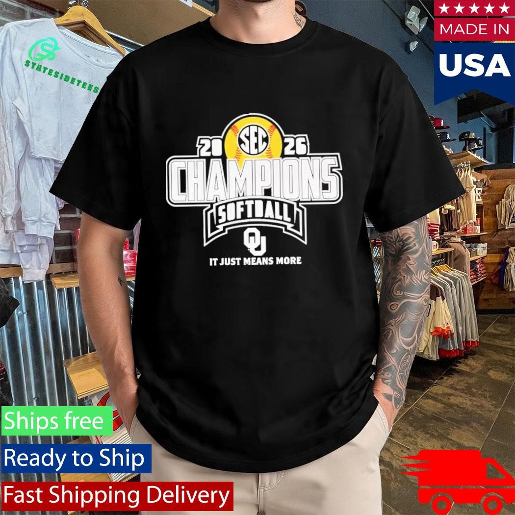 Oklahoma Sooners 2026 SEC Regular Season Softball Champions Locker Room Shirt