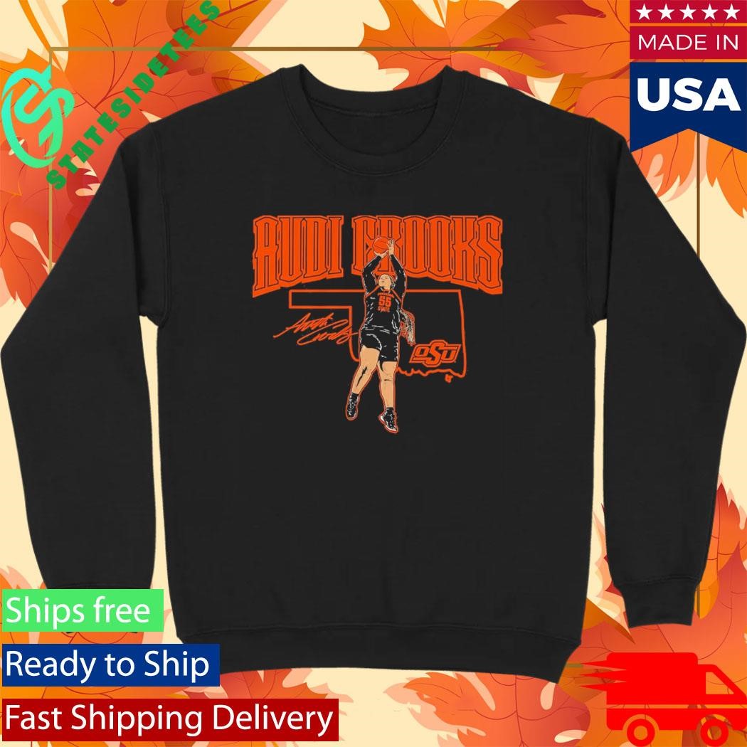 Oklahoma State Basketball Audi Crooks State Star Shirt