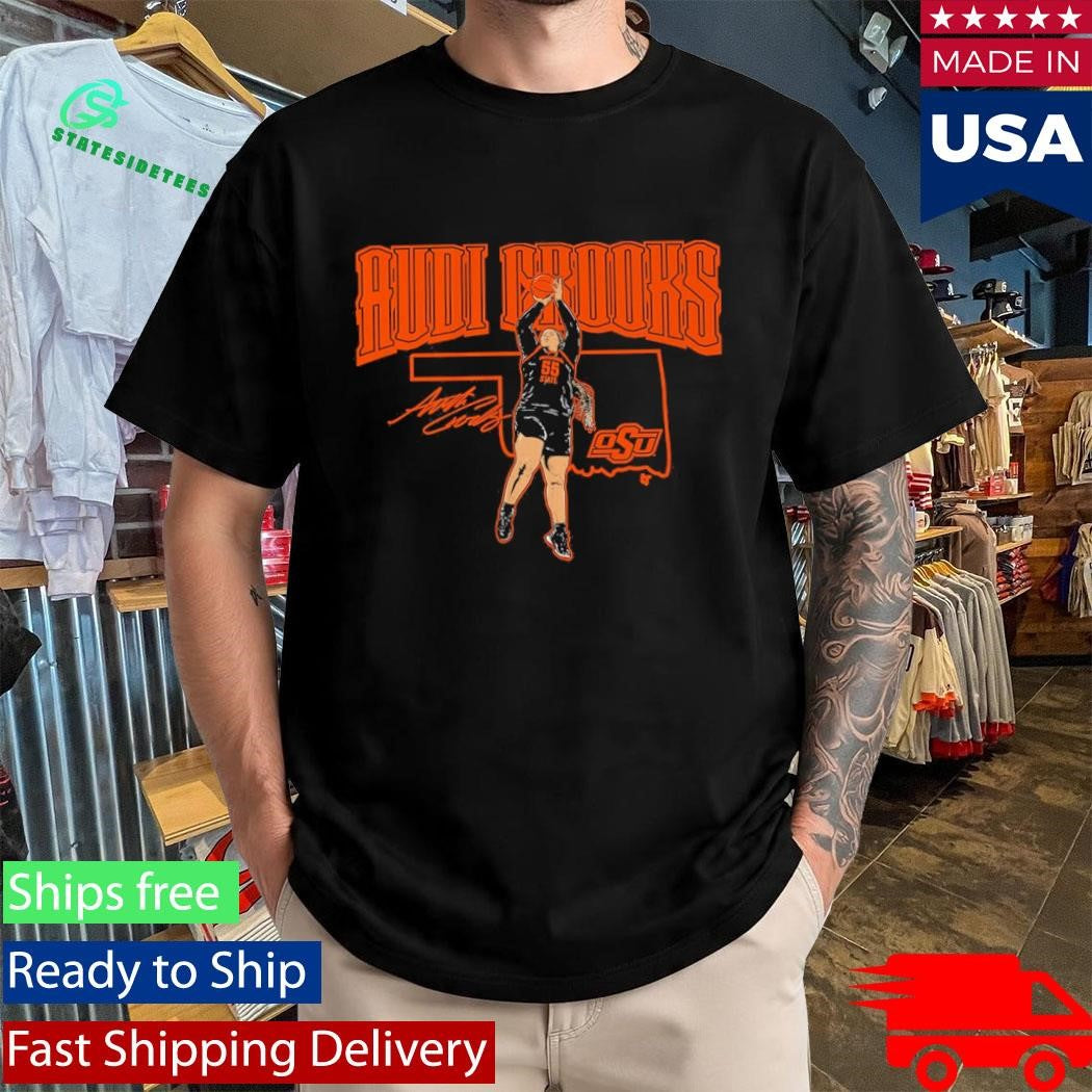 Oklahoma State Basketball Audi Crooks State Star Shirt