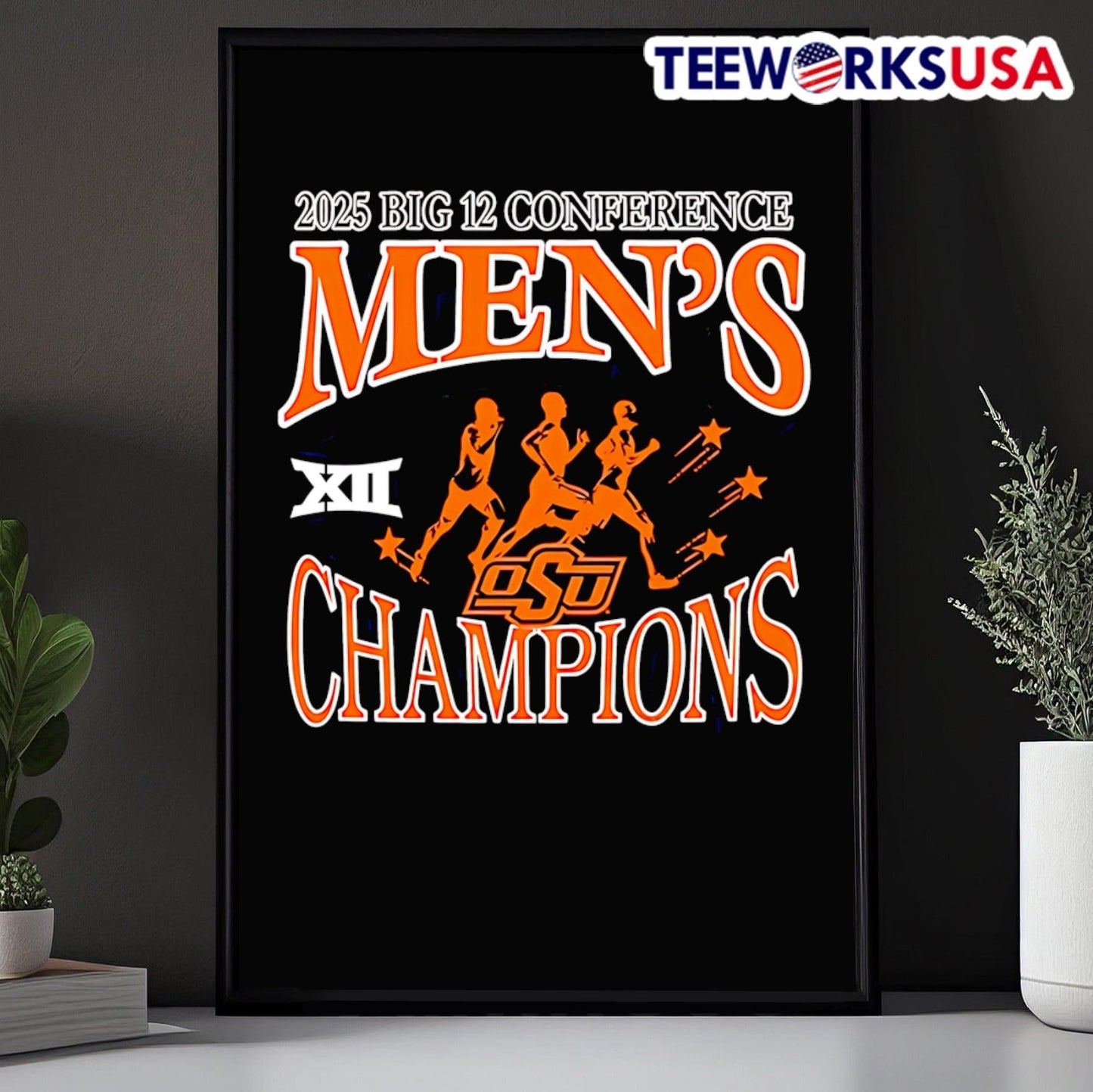 Oklahoma State Cowboys 2025 Big 12 Men’s Cross Country Champions Shirt