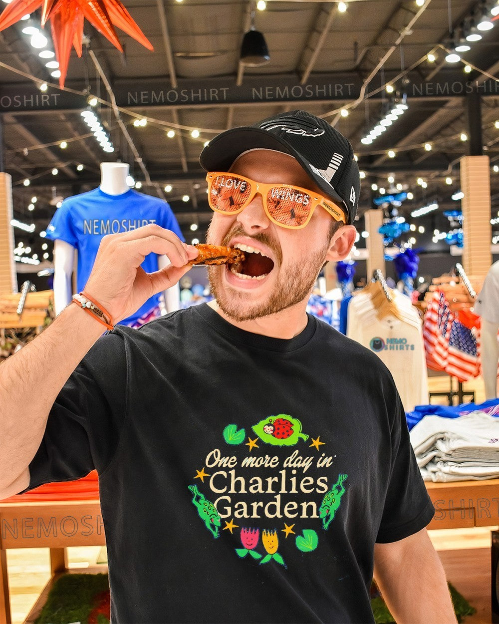 One more day in Charlie’s garden shirt
