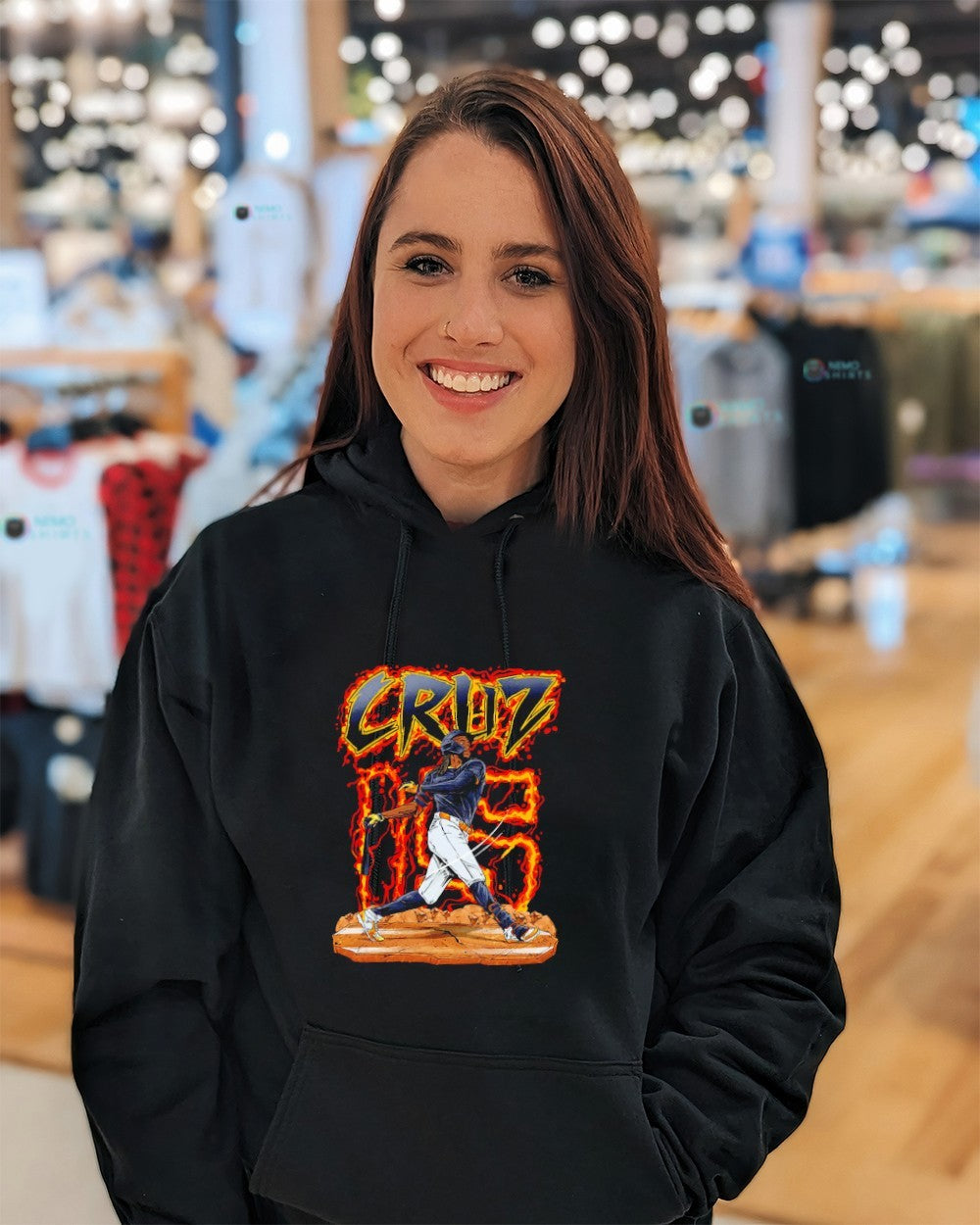 Oneil Cruz Pittsburgh Pirates no 15 player flaming graphic shirt