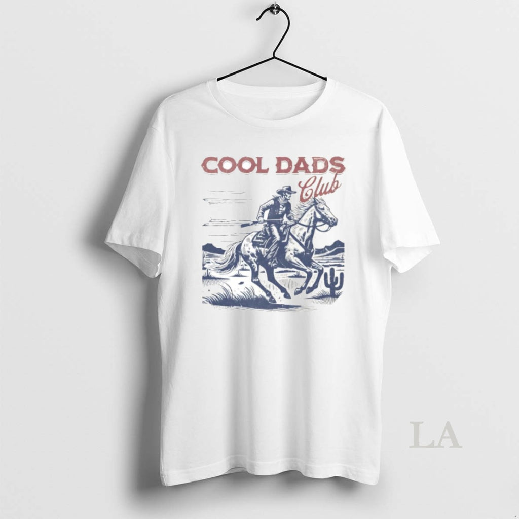 Original Cool Dads Club Cowboy Riding Horse In Desert