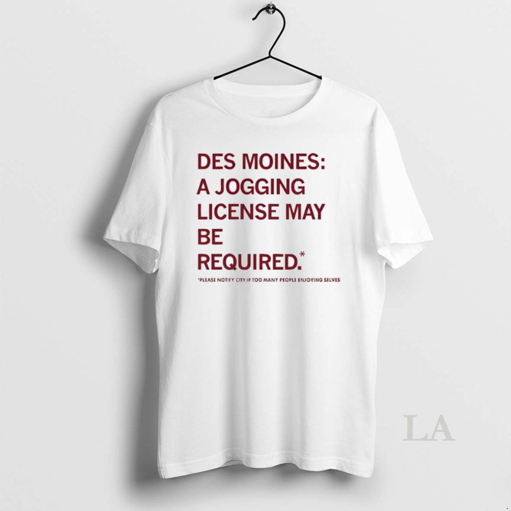 Original Des Moines Jogging License May Be Required