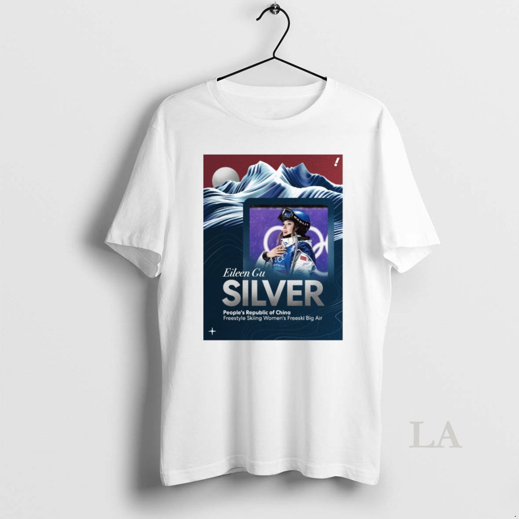 Original Eileen Gu Silver Peoples Republic Of China Freestyle Skiing Womens Freeski Big Air
