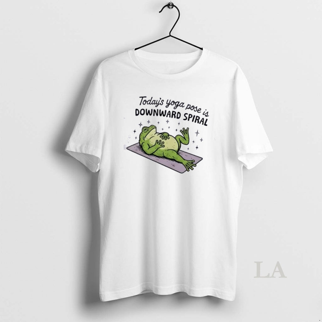 Original Frog Todays Yoga Pose Is Downward Spiral