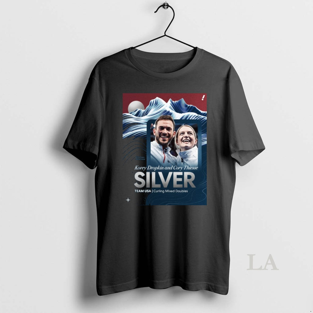 Original Korey Dropkin And Cory Thiesse Silver Team Usa Curling Mixed Doubles