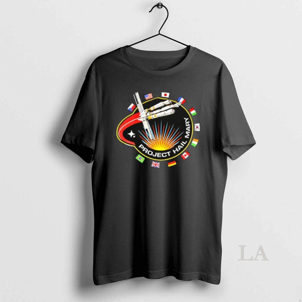 Original Project Hail Mary Space Mission Logo International Flags