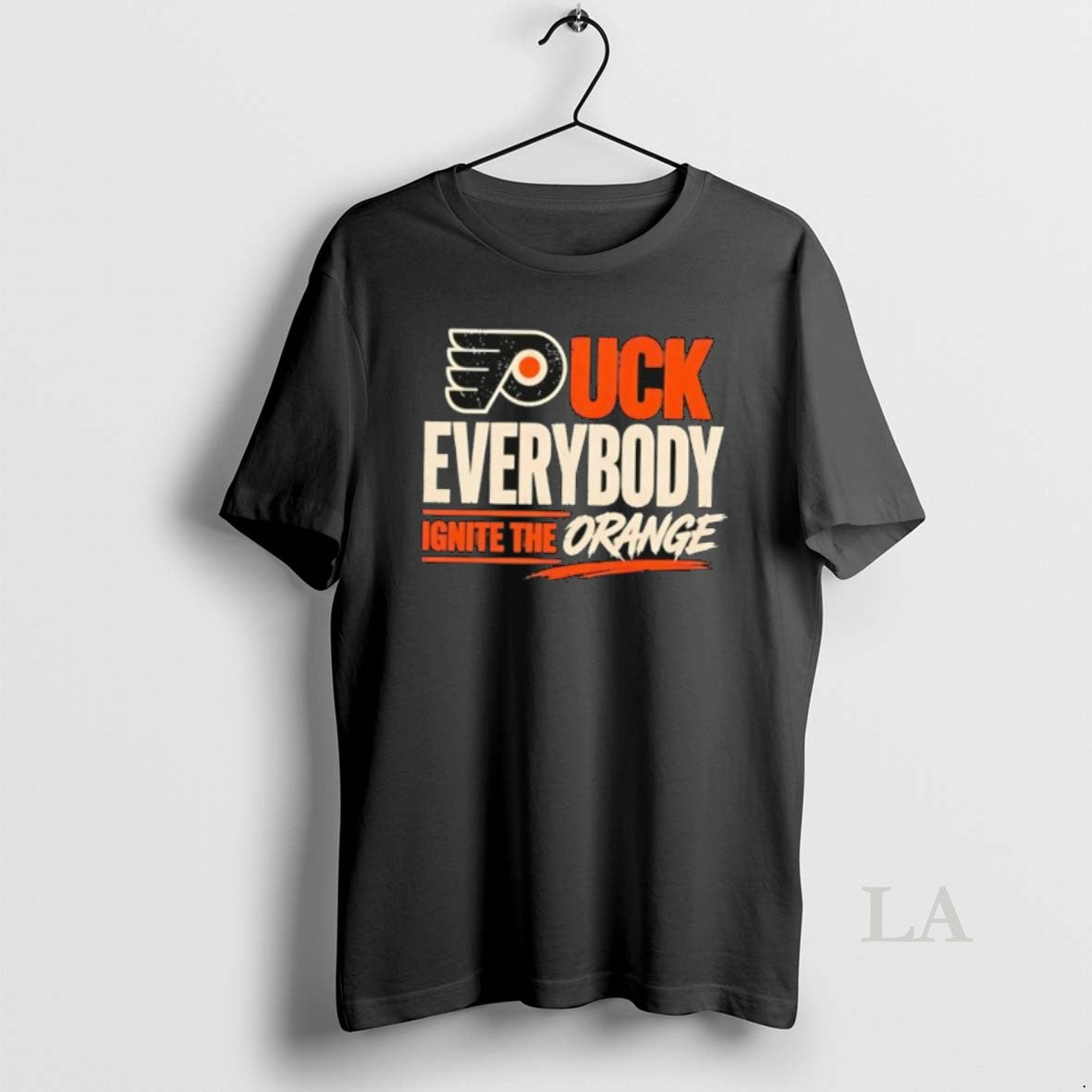 Original Puck Everybody Ignite The Orange Philadelphia Flyers Logo