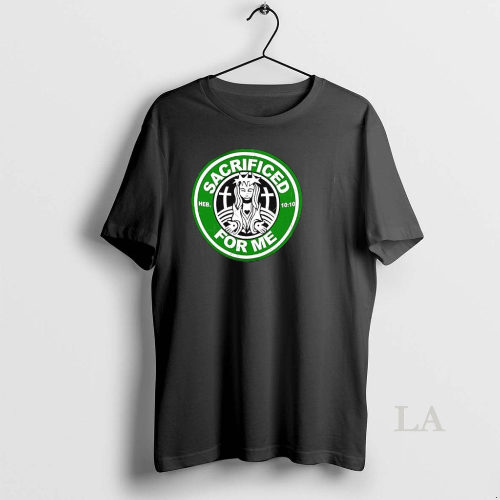 Original Sacrificed For Me Jesus Heb 10 10 Parody Logo