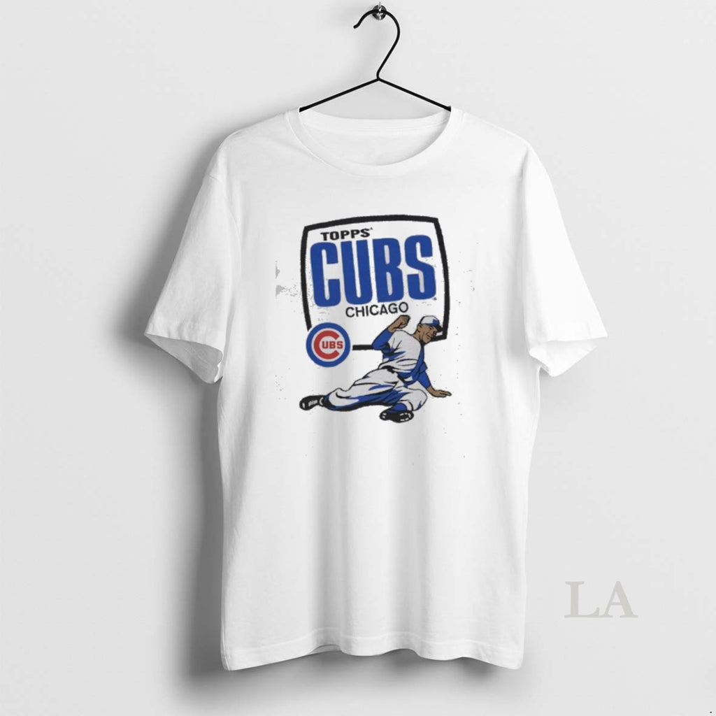 Original Topps Chicago Cubs Baseball Player Logo Graphic
