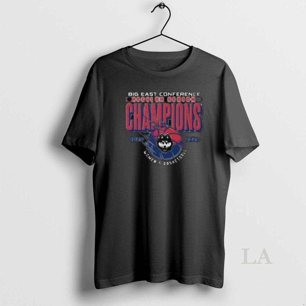 Original Uconn Huskies Basketball Big East Regular Season Champions 2025 2026 Long Sleve