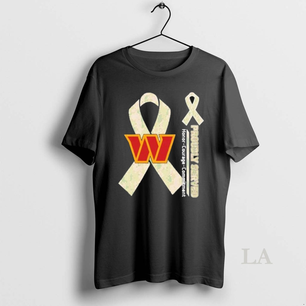 Original Washington Commanders Proudly Served Honor Courage Commitment Breast Cancer Awareness