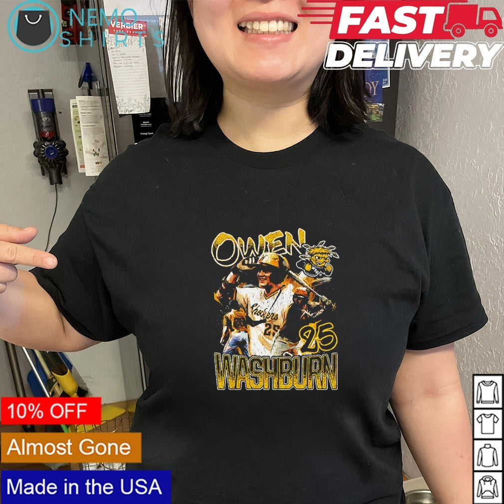 Owen Washburn Wichita State Shockers baseball player retro graphic shirt