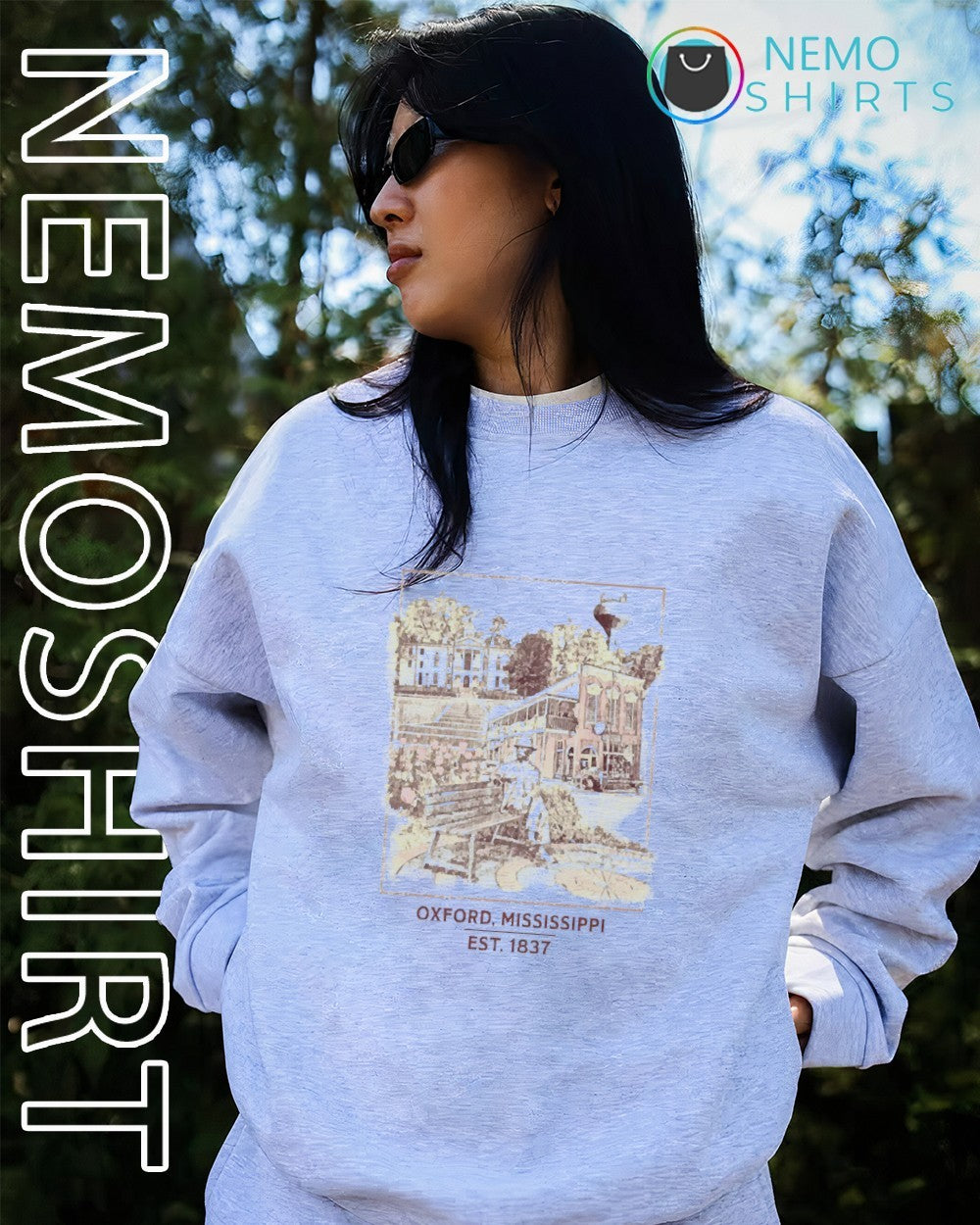 Oxford Mississippi Landmarks est 1837 shirt