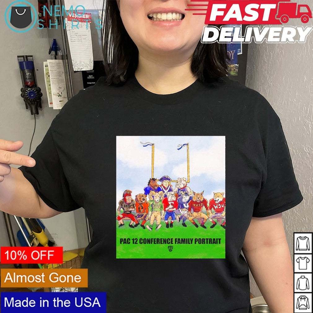 PAC 12 conference family portrait mascots shirt