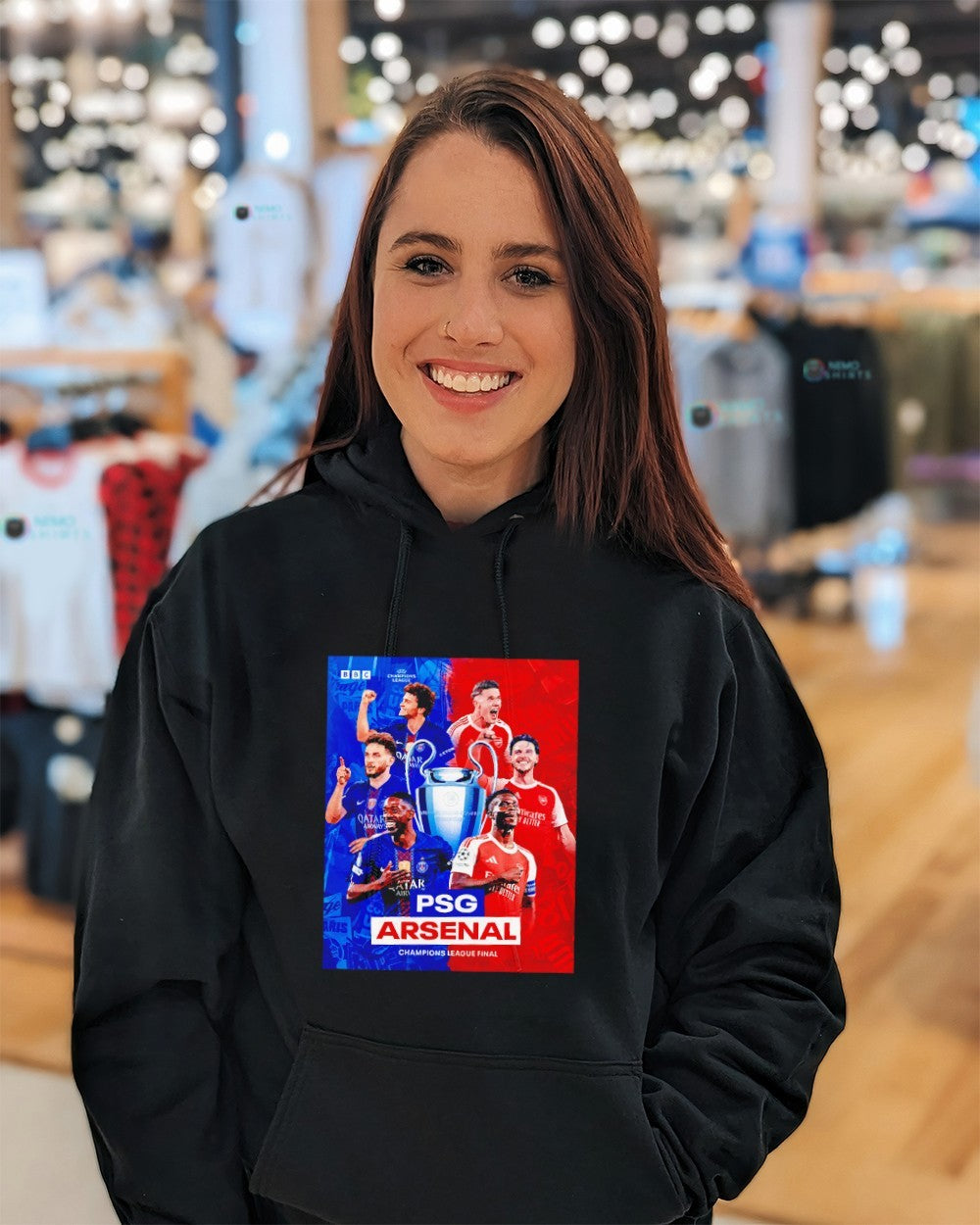 PSG v Arsenal champions league final players matchup shirt