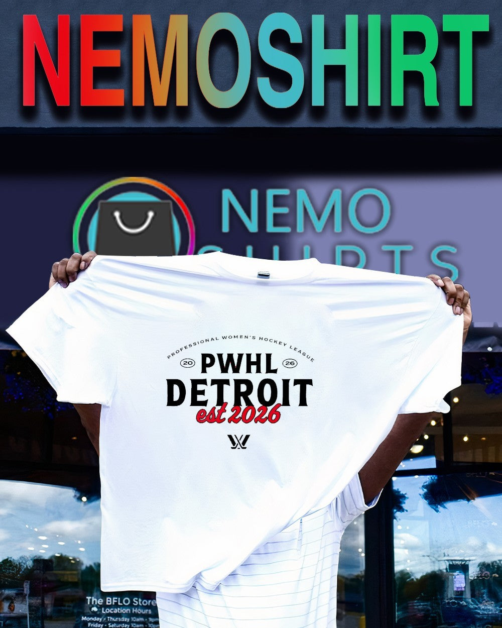 PWHL Detroit est 2026 graphic shirt
