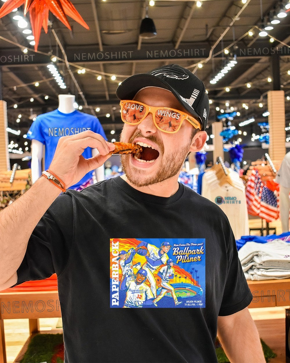 Paperback baseball Ballpark Pilsner here comes the three peat shirt