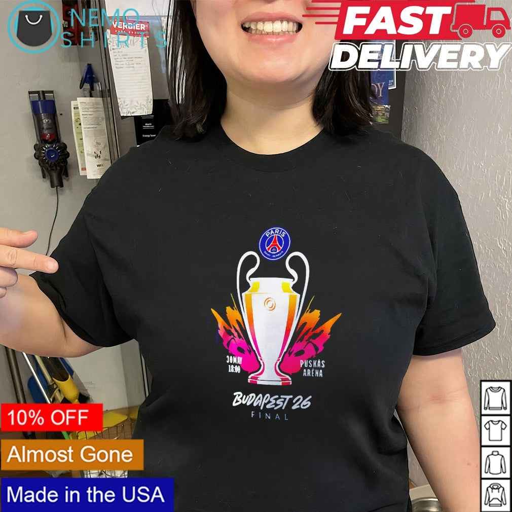Paris Saint-Germain Champions League Final Budapest 2026 trophy shirt