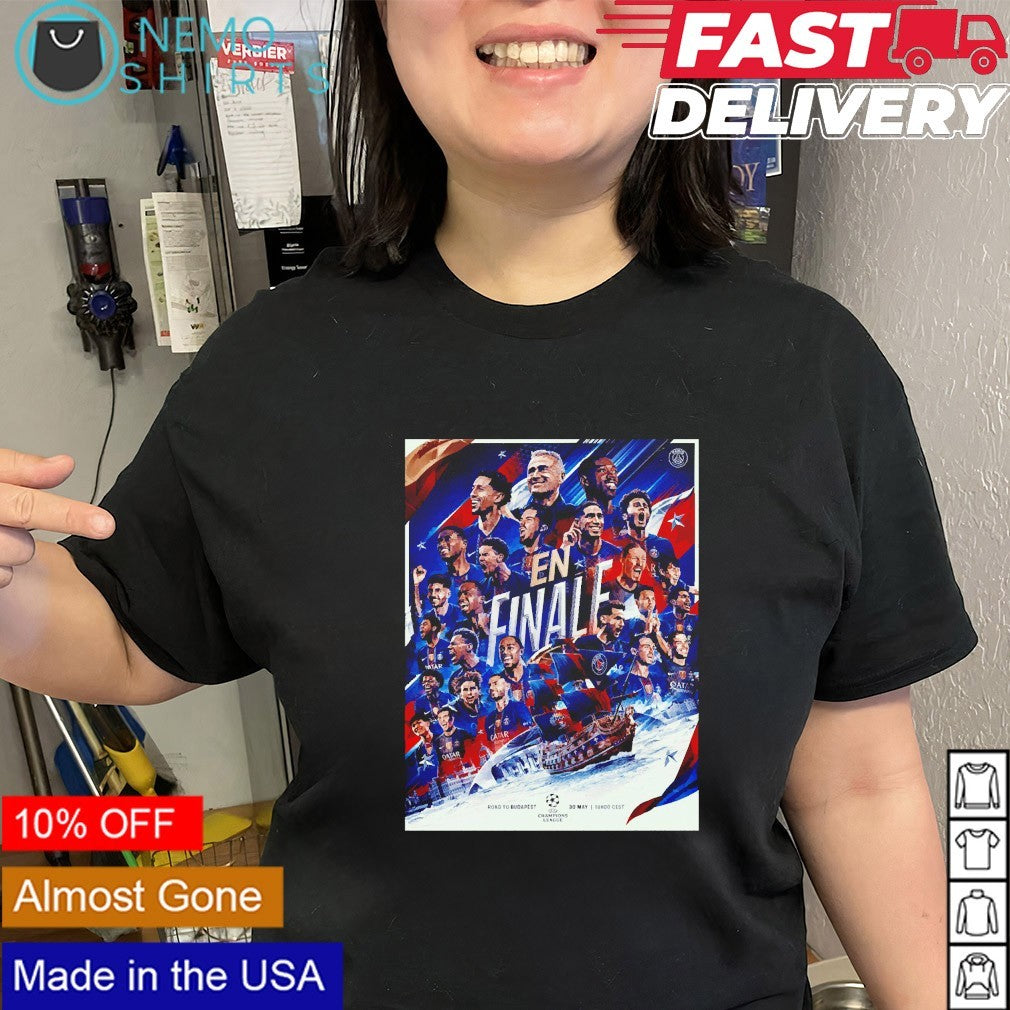 Paris Saint-Germain Champions League final road to Budapest shirt