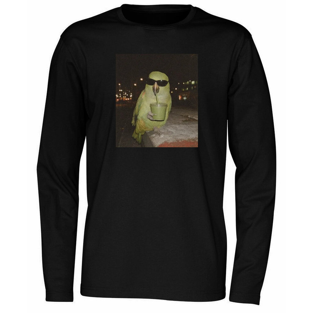 Parrot Sunglasses Drinking Smoothie Shirt