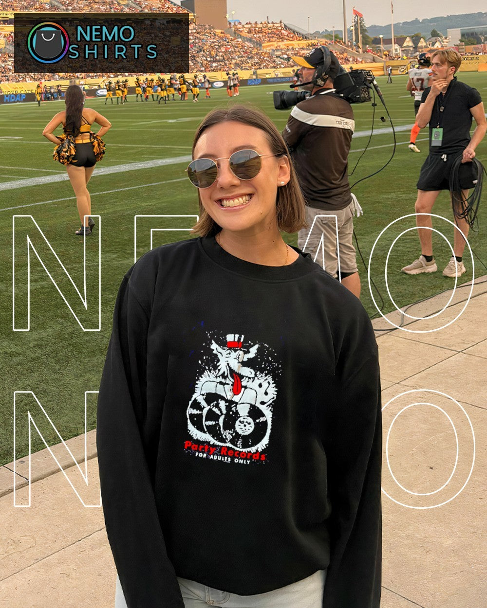 Party Records For Adults Only wolf top hat shirt