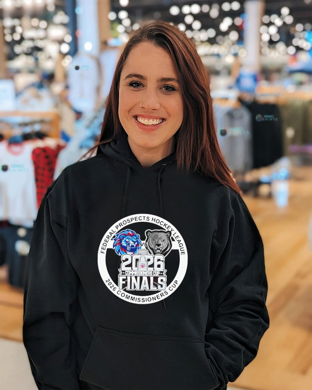 Pee Dee IceCats vs Binghamton Black Bears 2026 Commissioners cup shirt