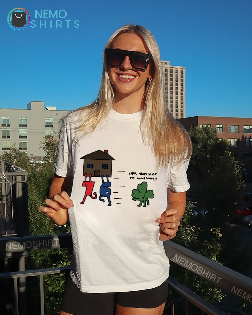 Philadelphia 76ers steal home-court Celtics help they steal my homecourt cartoon shirt