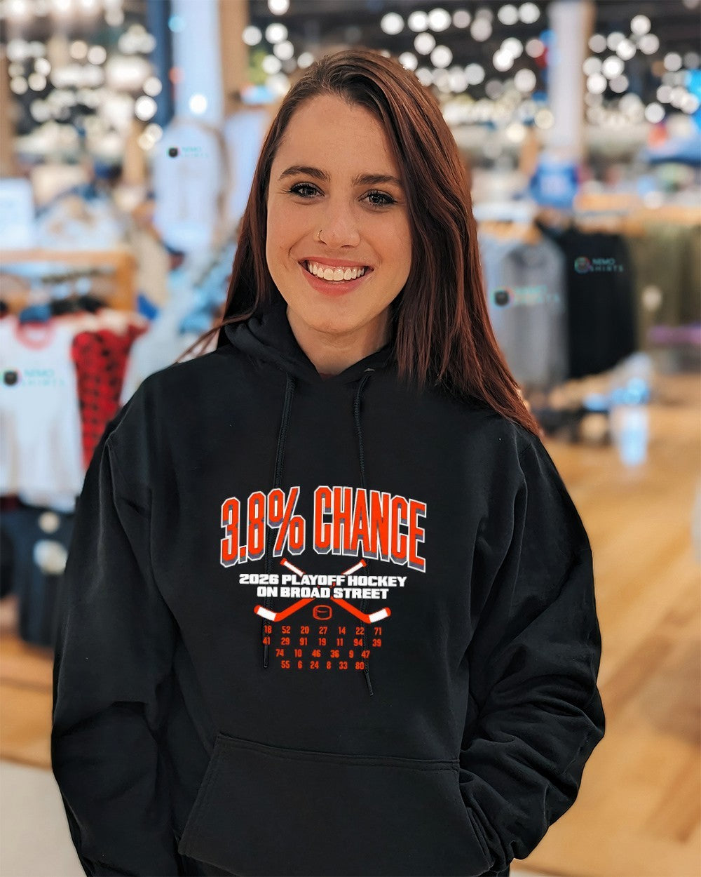 Philadelphia Flyers 3.8 percent chance 2026 playoff hockey on broad street shirt