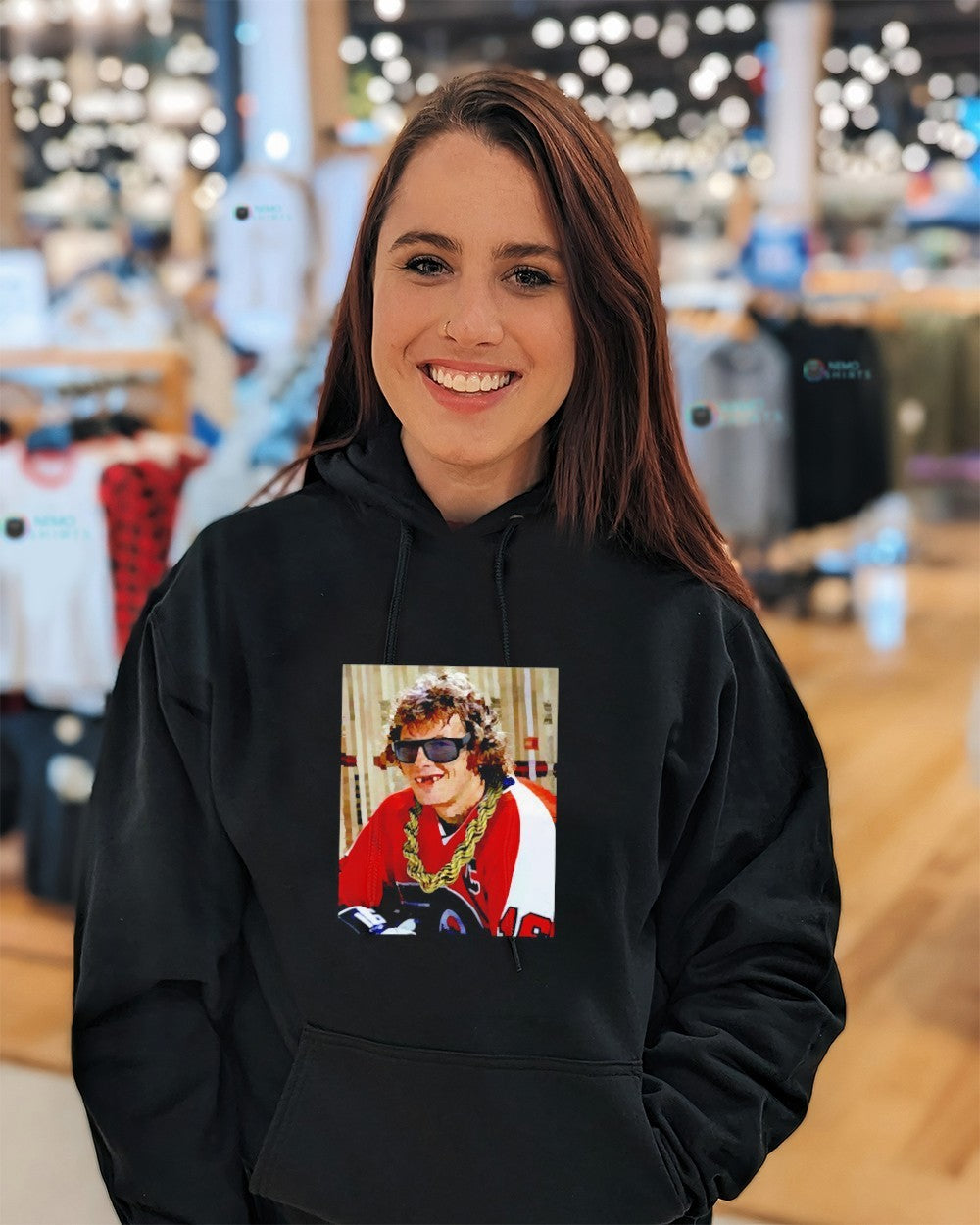 Philadelphia Flyers Bobby Clarke smiles shirt