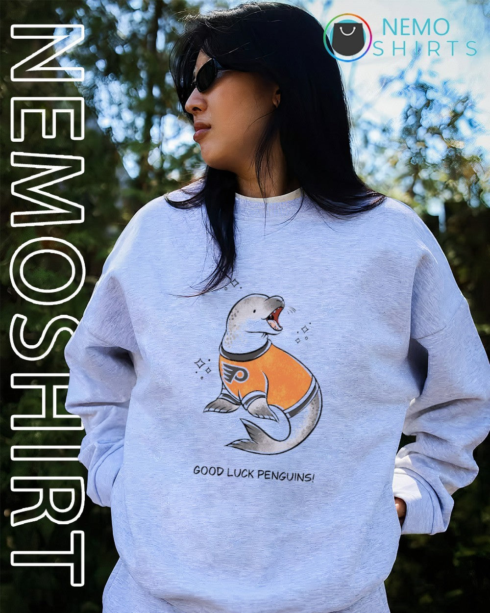 Philadelphia Flyers seal good luck Penguins shirt