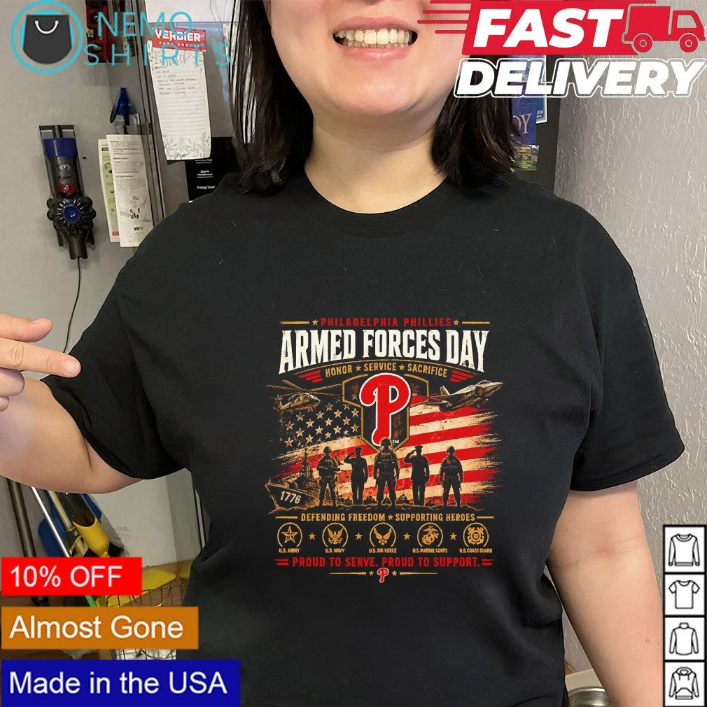 Philadelphia Phillies armed forces day honor service sacrifice shirt