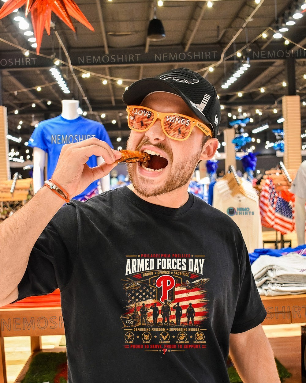 Philadelphia Phillies armed forces day honor service sacrifice shirt