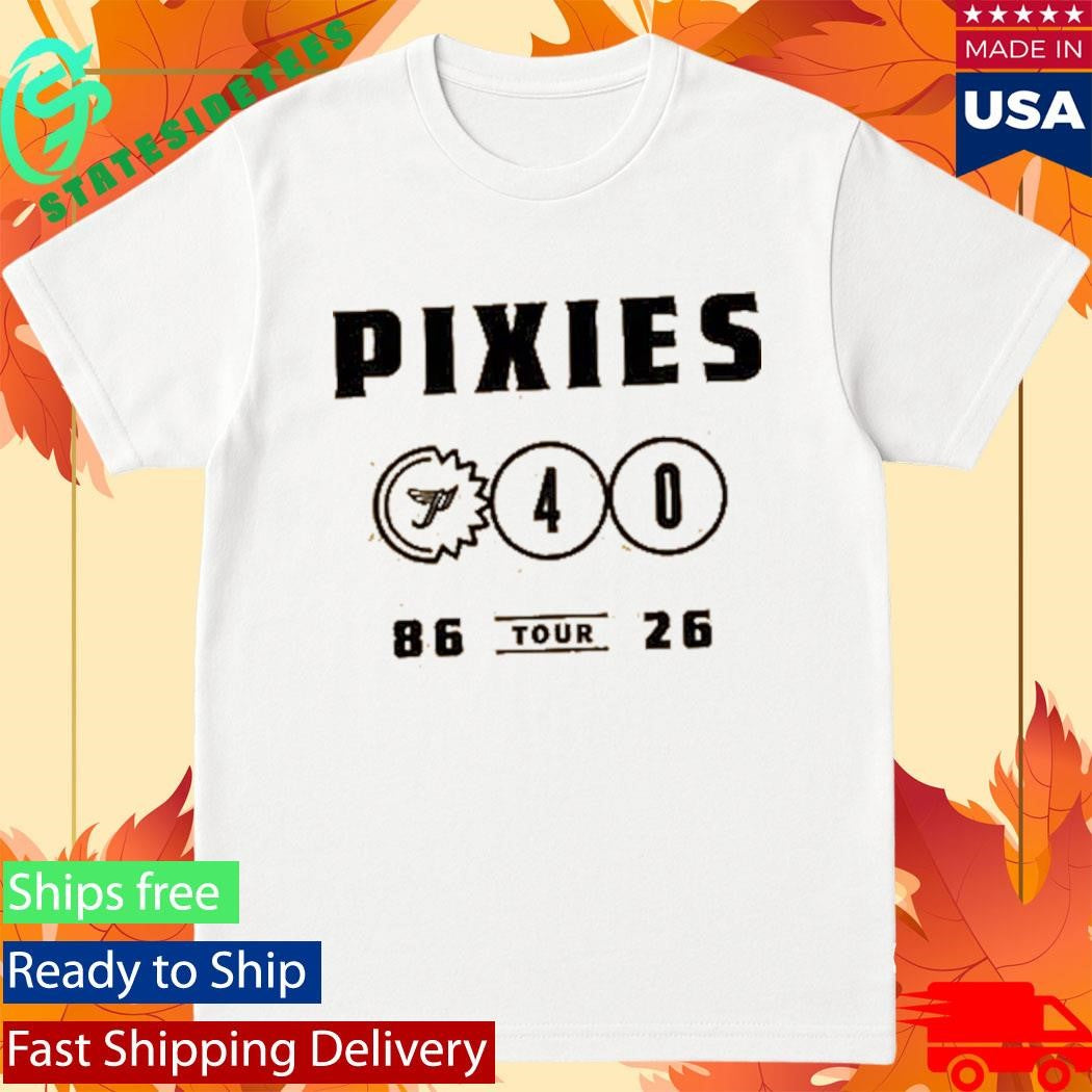 Pixies P40 Asia Tour 2026 Event Tee Tour Dates Gold Shirt