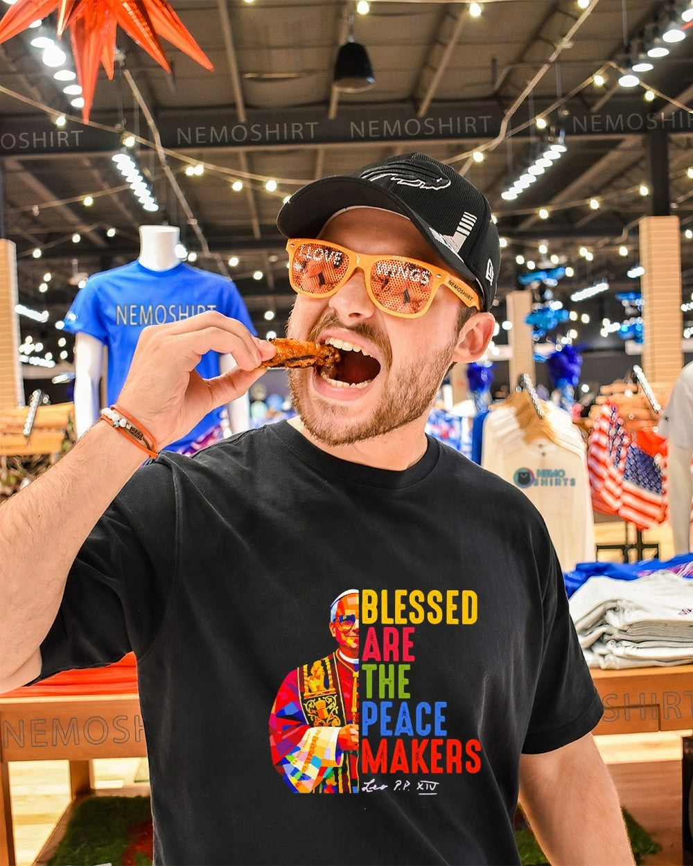 Pope Leo XIV blessed are the peacemakers shirt